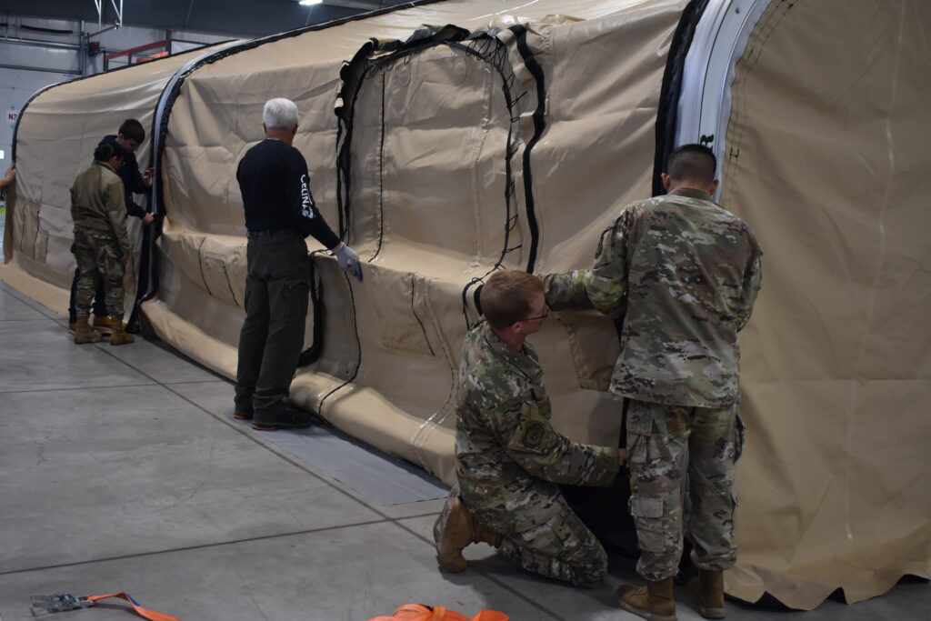 Small shelter training in CELINA production facility