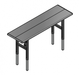 Complete Table Adjustable Solid Top 18x60 V4