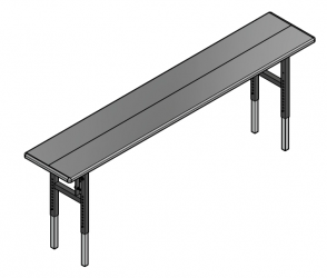 Complete Table Adjustable Solid Top 18x96 V4