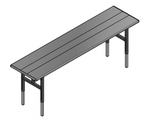 Complete Table Adjustable Solid Top 24x96 V4