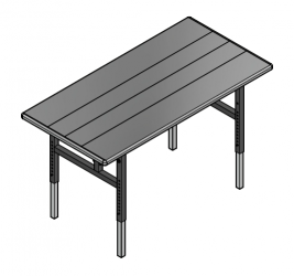 Complete Table Adjustable Solid Top 30x60 V4