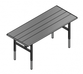 Complete Table Adjustable Solid Top 30x72 V4