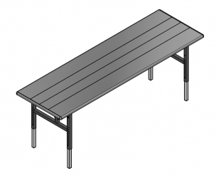 Complete Table Adjustable Solid Top 30x96 V4