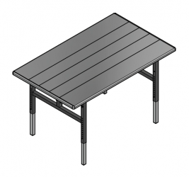 Complete Table Adjustable Solid Top 36x60 V4