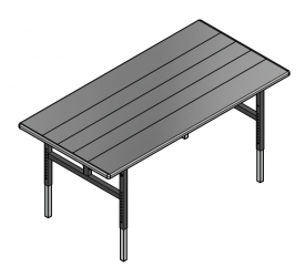 Complete Table Adjustable Solid Top 36x72 V4