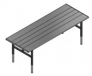 Complete Table Adjustable Solid Top 36x96 V4