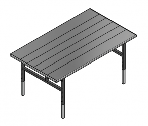 Complete Table Adjustable Solid Top 42x72 V4