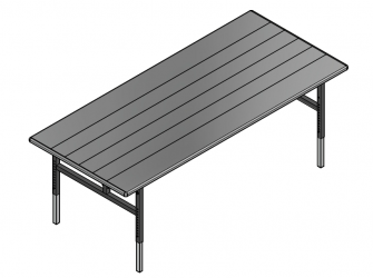 Complete Table Adjustable Solid Top 42x96 V4