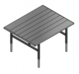 Complete Table Adjustable Solid Top 48x60 V4