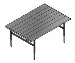 Complete Table Adjustable Solid Top 48x72 V4