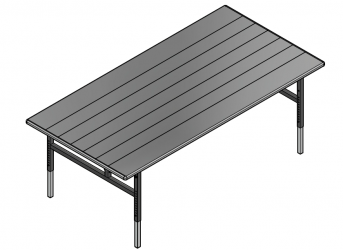 Complete Table Adjustable Solid Top 48x96 V4