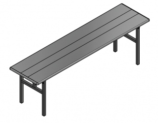 Complete Table Non Adjustable Solid Top 24x96 V4