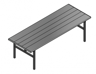 Complete Table Non Adjustable Solid Top 36x96 V4