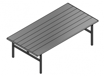 Complete Table Non Adjustable Solid Top 48x96 V4